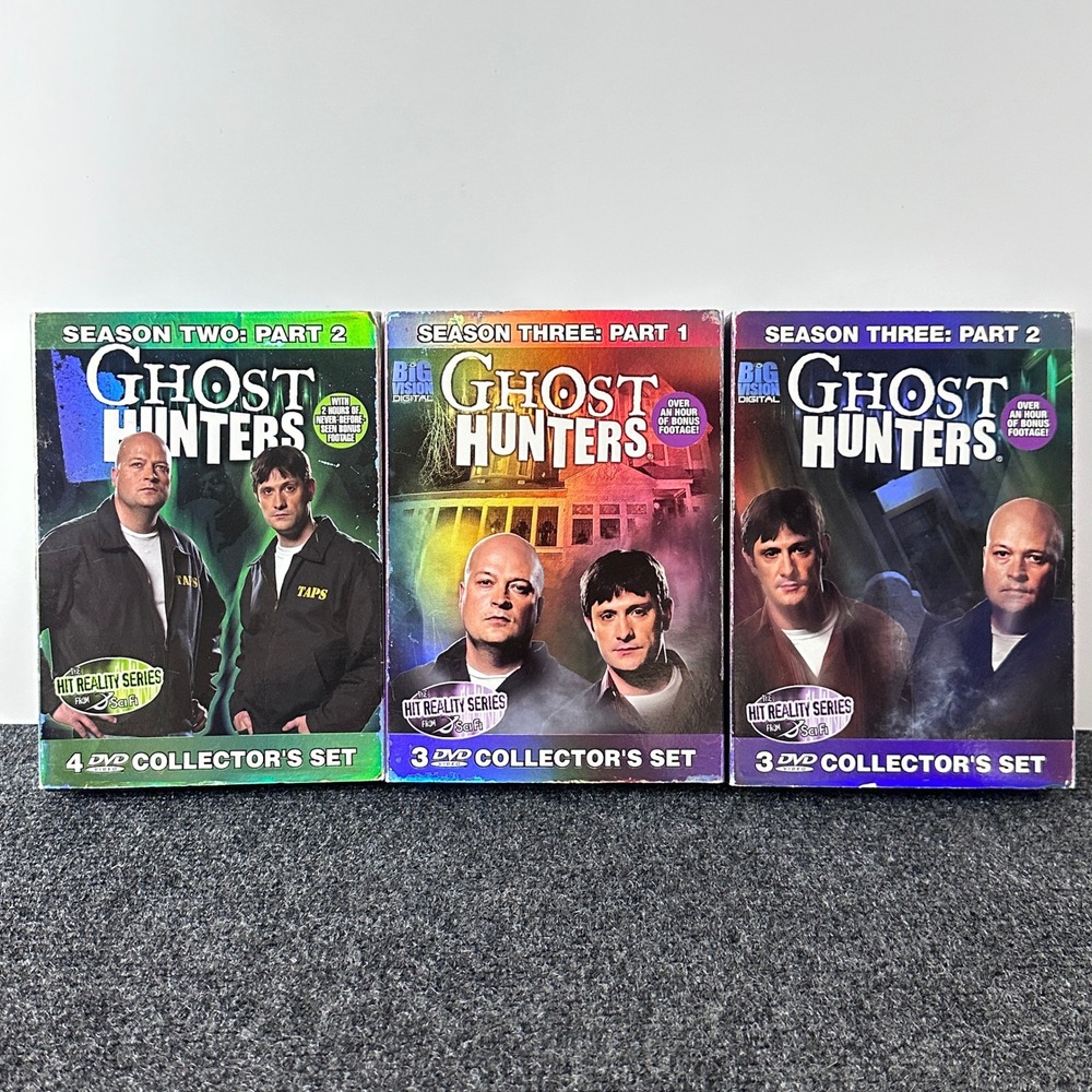 Ghost Hunters DVD Lot Season 2 Part 2 Season 3 Part 1 & 2 TAPS Sci-Fi Reality TV